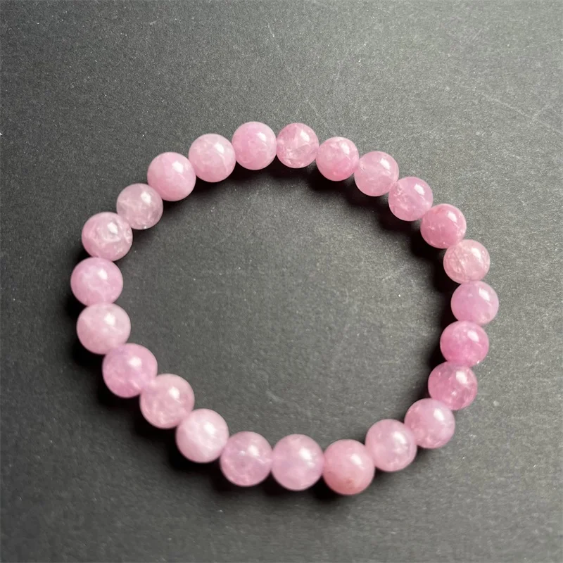 Light Purple Kunzite Bracelet Natural Stone Beads Spodumene Jewelry For Men Health Protection Women Elastic Thread 6MM 8MM