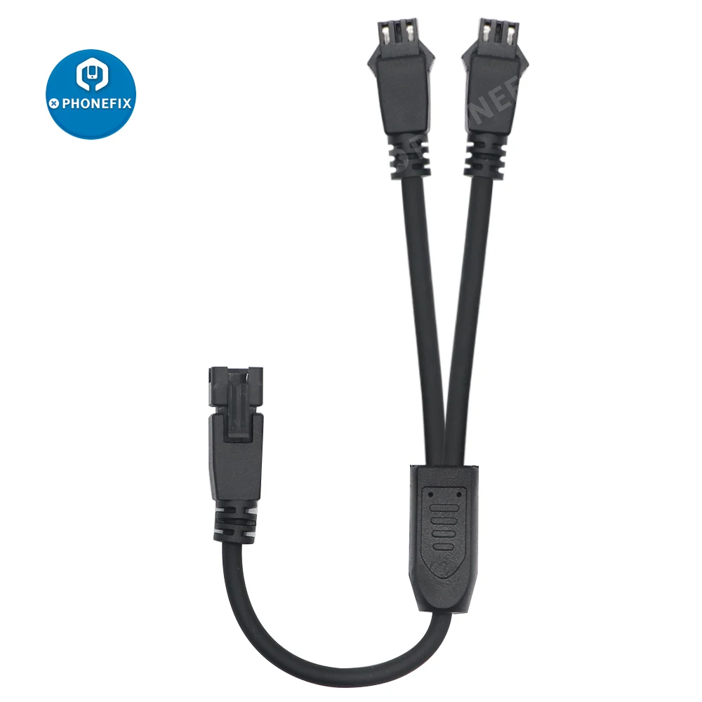 Cable de extensión de fuente de luz 3P SM macho a hembra para dos líneas de conexión de 0,2 m para máquina de inspección Visual, fuente de luz de visión