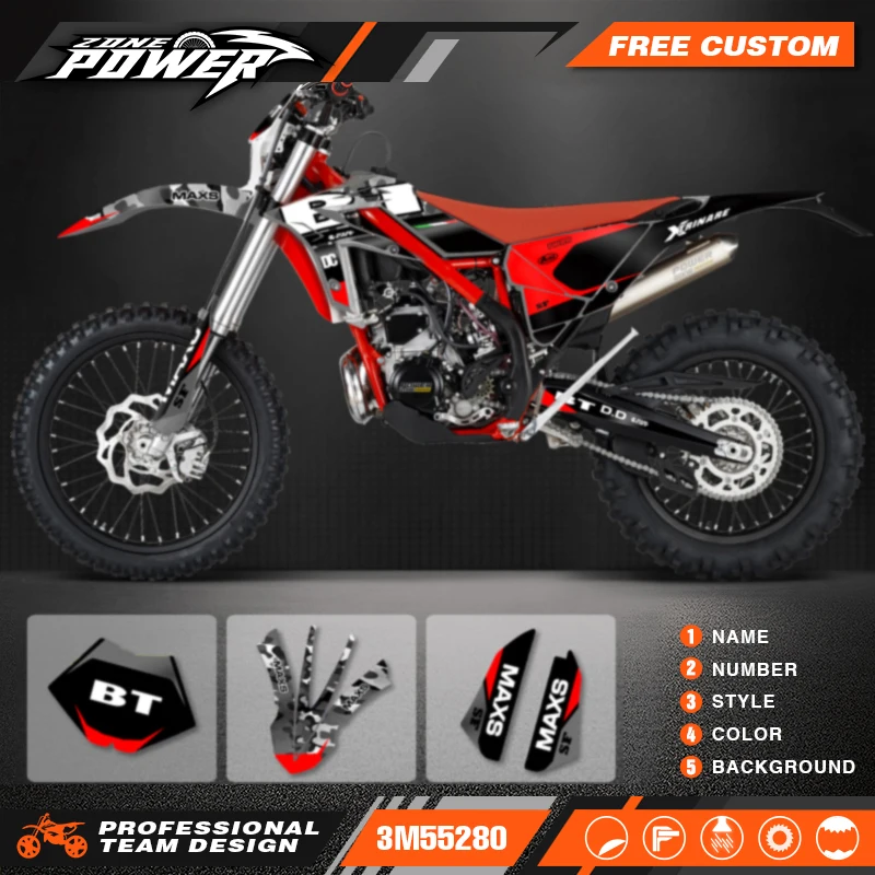 Powerzone Custom Backgrounds Graphics Decals Sticker Kits for Beta Xtrainer 150 200 250 300 400 450 2015 2016 2017 2018 2019 05