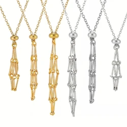 Crystal Stone Holder Necklace Adjustable Chain Mesh Pendant Necklaces Jewelry