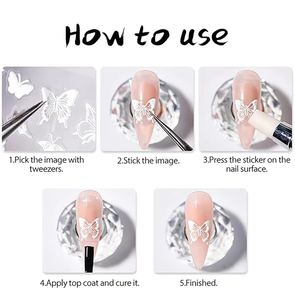 3/6 feuilles 5D noël Nail Art autocollants or argent flocon de neige arbre Santa ongles décalcomanies en relief noël ongles autocollants pour femmes bricolage