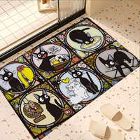 KiKi Jiji Cat Room Mats Nordic Style Home Doormat Bathroom-Toilet Mats Bedroom Hotel Decor Mat
