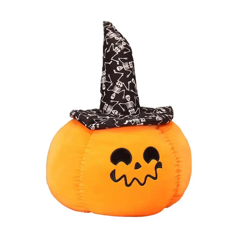 

Halloween Pumpkin Plush Doll Horror Wizard Hat Pumpkin Plush Pillow Soft Stuffed Toys Kids Birthday Gifts Holiday Decorations