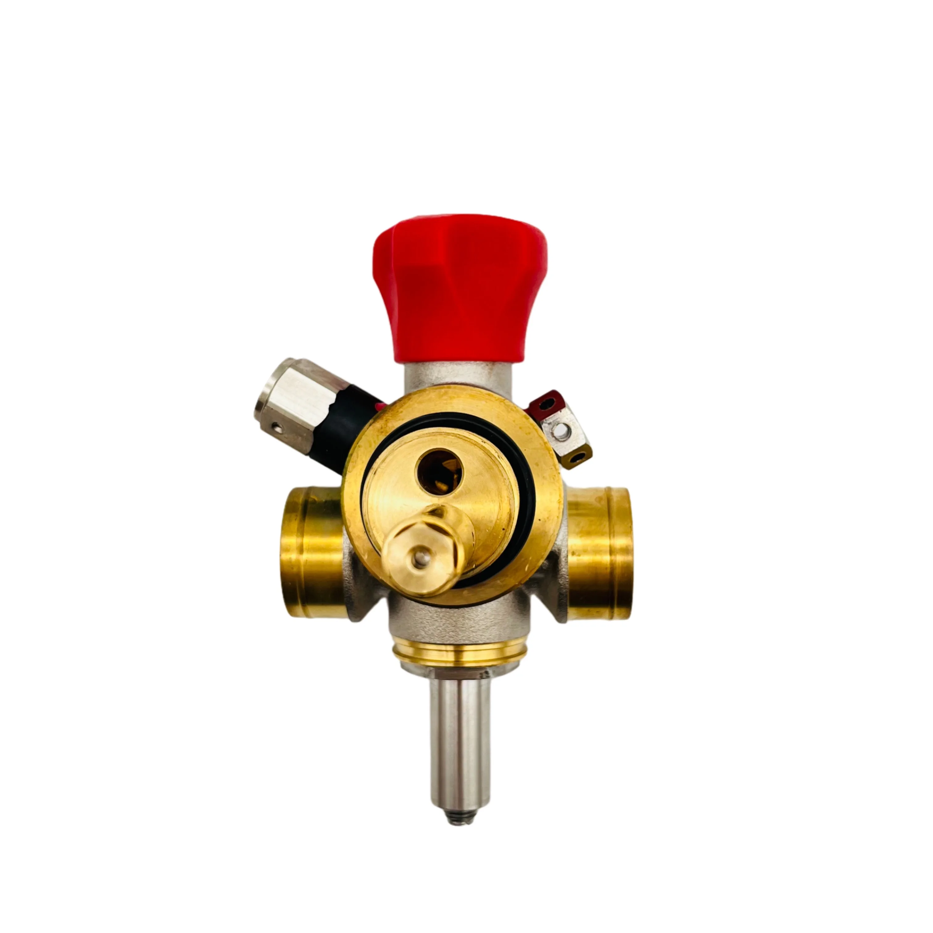 Brass Natural Gas Cylinder Bottle 20MPa 24V Control Solenoid Manual Valve for CNG Car