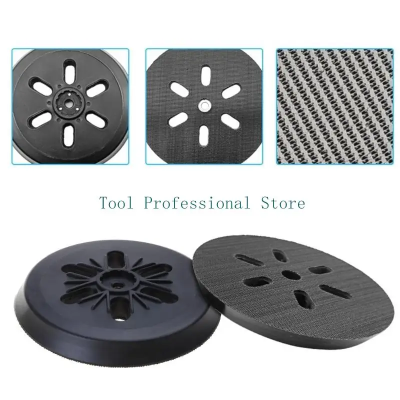 57QF Practical Polishing Disc 6 Inch 6 Hole Hook & Loop Sanding Pad Fit for BOSCH Sander AC 150 Polishing Grinding Machine