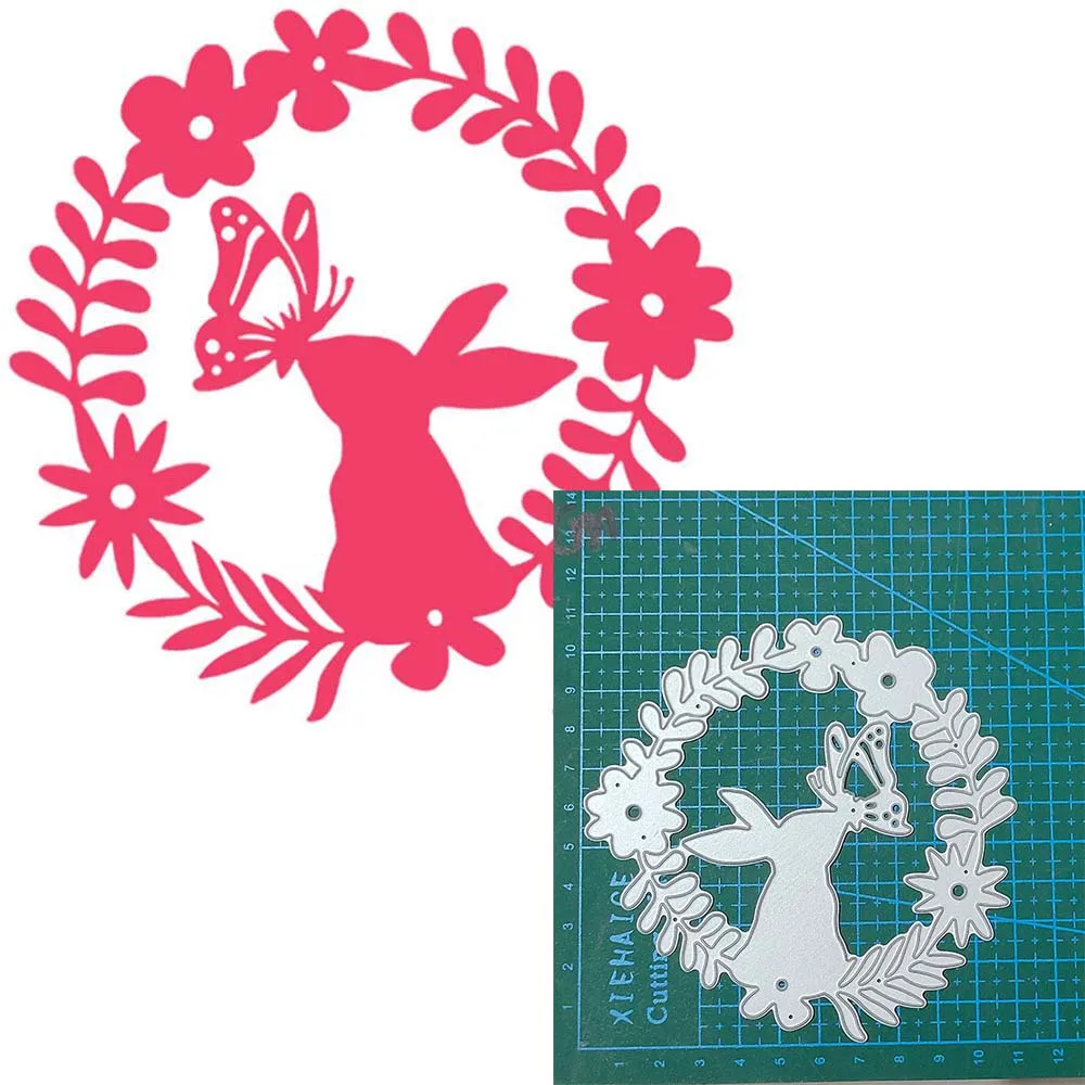 Easter Bunny chicken Egg basket metal cutting dies mold Scrapbooking paper craft mould blade punch template Embossing stencil