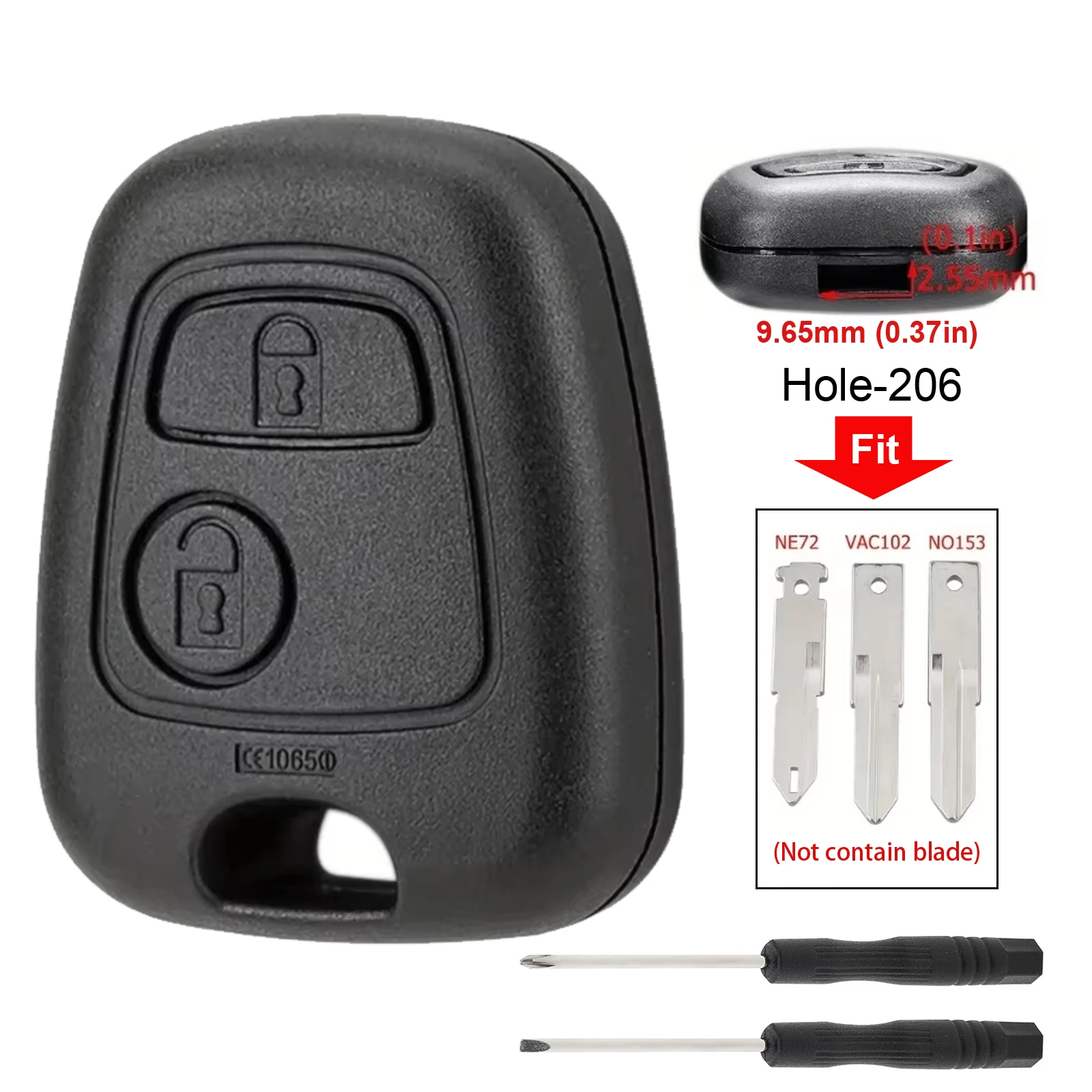 

2-кнопочный корпус для ключей для Citroen C1 C2 C3 C4 Xsara для Peugeot 107 206 207 306 307 408 607 Автомобильный ключ с отвертками