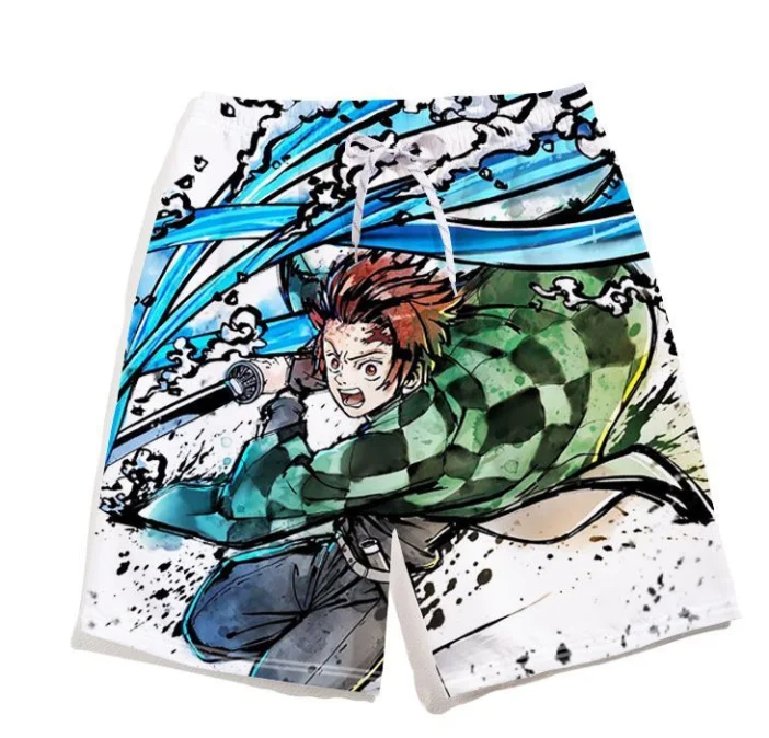 

Demon Slayer Shorts for Men and Women, Summer Pants, Anime and 2D Merchandise, Beach Pants, Loose and Casual Capri Pants