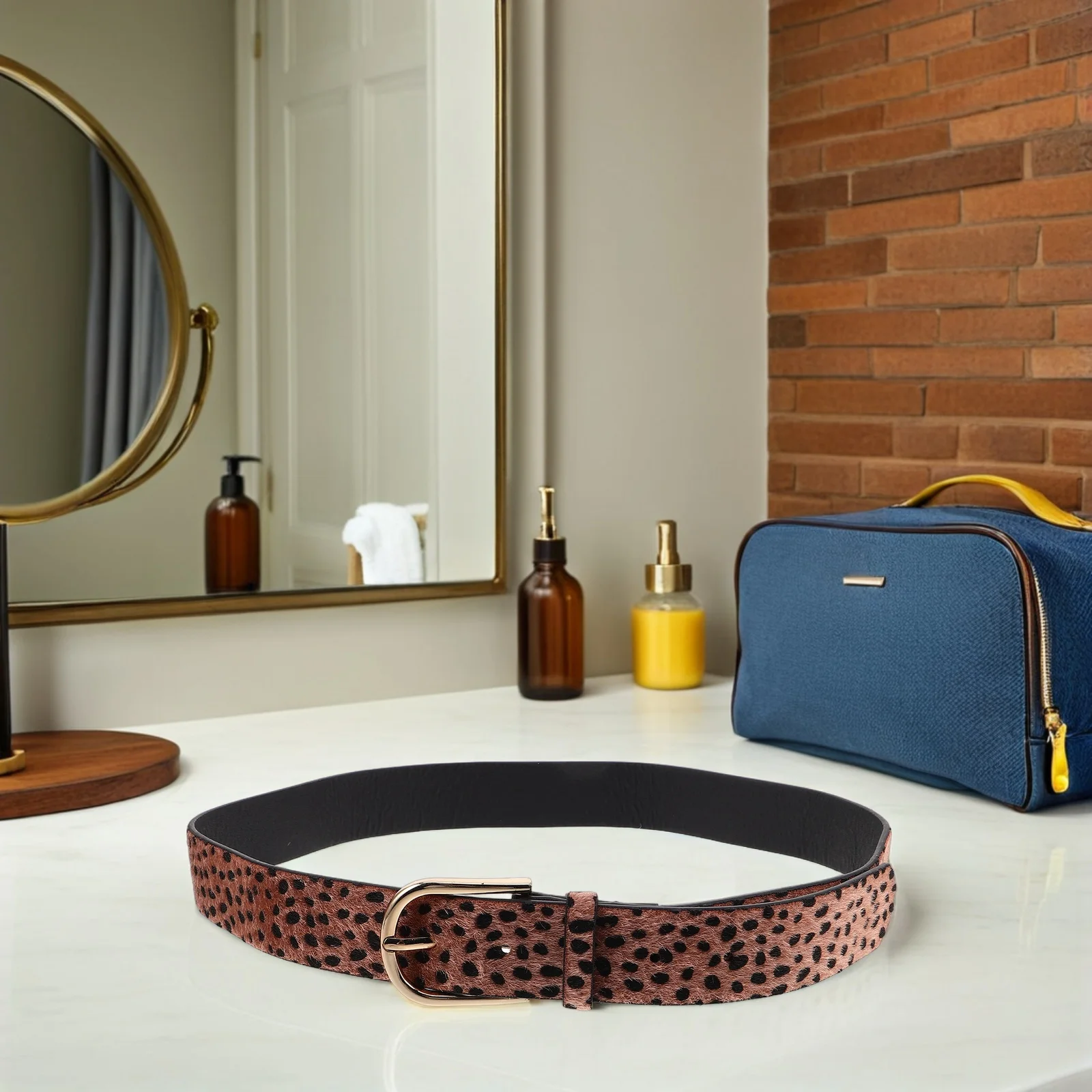 Leopard Print Waist Belt Women Fashion Pin Buckle Vintage Wide Waistband Jeans Dresses High Waist Accessories Leopard Print Belt