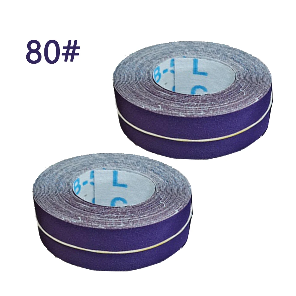 

2PCS 25mm*8m Retractable Sanding Belt Cloth Flap Disc Grinding Sandpaper Sandcloth Roll For Metal Wood Plastic Glass