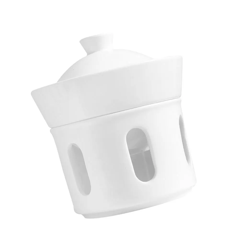 

Ceramic Stew Pot Soup Bowl with Lid Multi-function Decorative Steam Home Supply Thick Practical Fine Craftsmanship