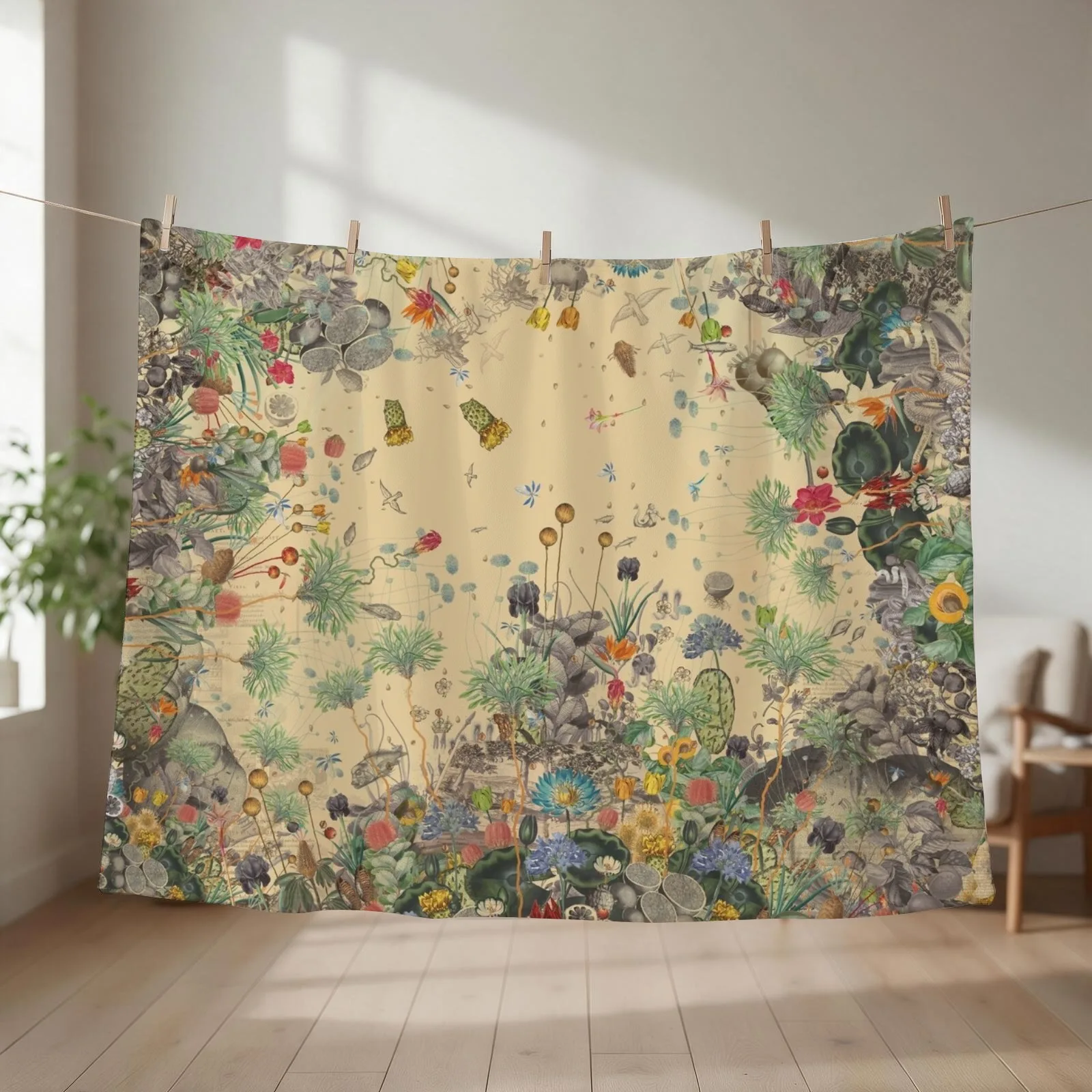 Garden Surround Throw Blanket Summer Sofas Loose decorative Blankets