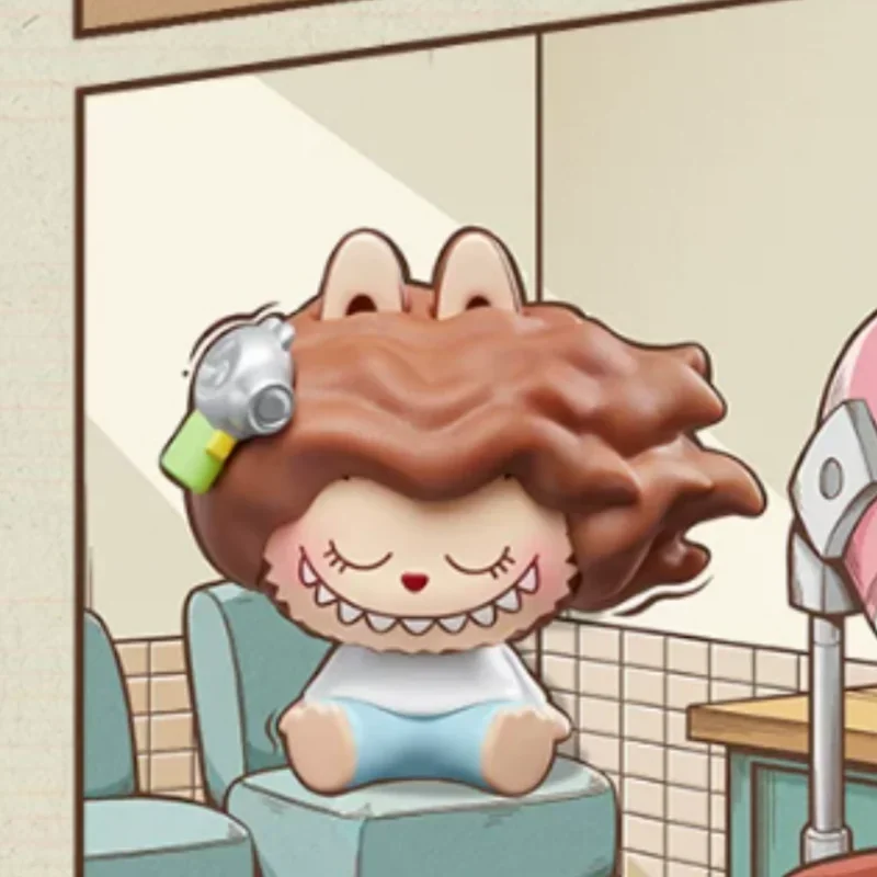 POPMART POP BEAN LABUBU THE MONSTERS HAIR SALON Series Blind Box Guess Bag Mystery Box Toys Doll Cute Anime Figure Desktop view 6