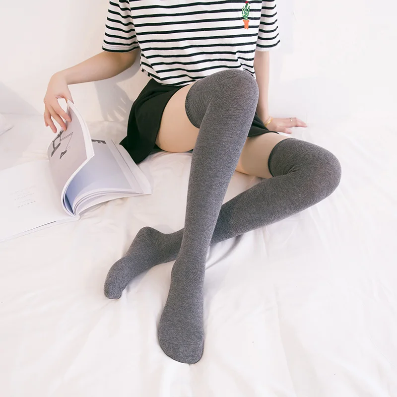 Golf Long Over-the-Knee Socks for Women, Non-slip, Breathable, Sports, Cotton