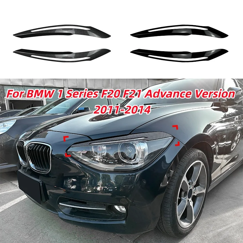 Car Xenon Headlight Eyebrows Trim For BMW 1 Series F20 F21 Advance Version 2011-2014 Evil Eyebrows Eyelids Cover