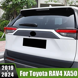 For Toyota RAV4 XA50 2019 2020 2021 2022 2023 2024 RAV 4 Hybrid Car Rear Door License Tailgate Bumper Covers Trunk Trim Stickers