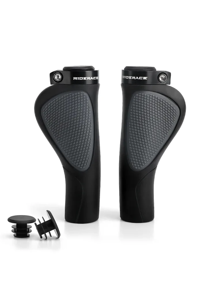 AliExpress riderace Mountain Bike Handlebar Cover Grips Comfortable Ergonomic Soft Rubber Anti-slip Lock on Handle Cycling Bicycle MTB Grip Bar End