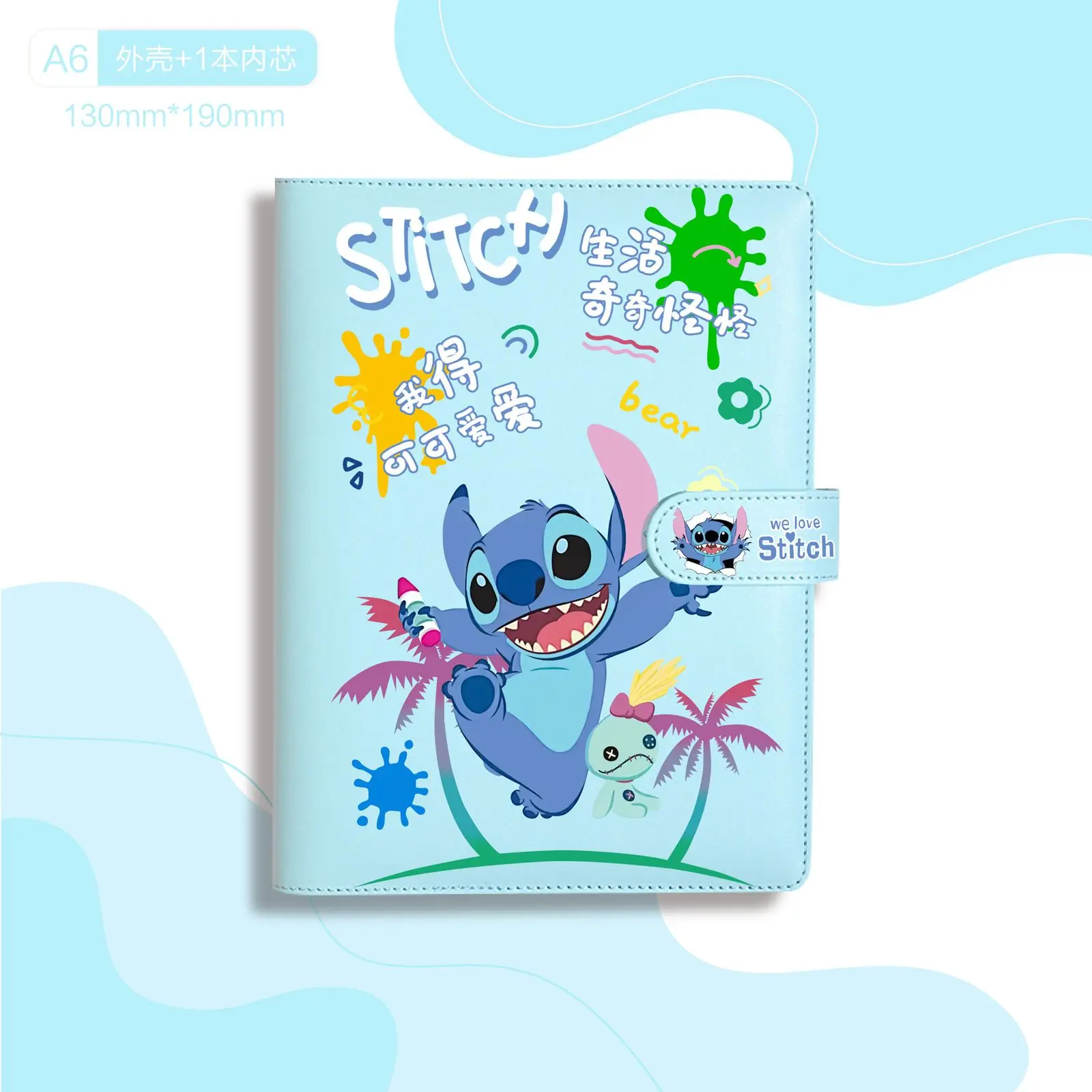 New Disney Lilo and Stitch Animation Peripheral Notebook Cartoon Writing Board Supplies School Office Stationery Student Gifts