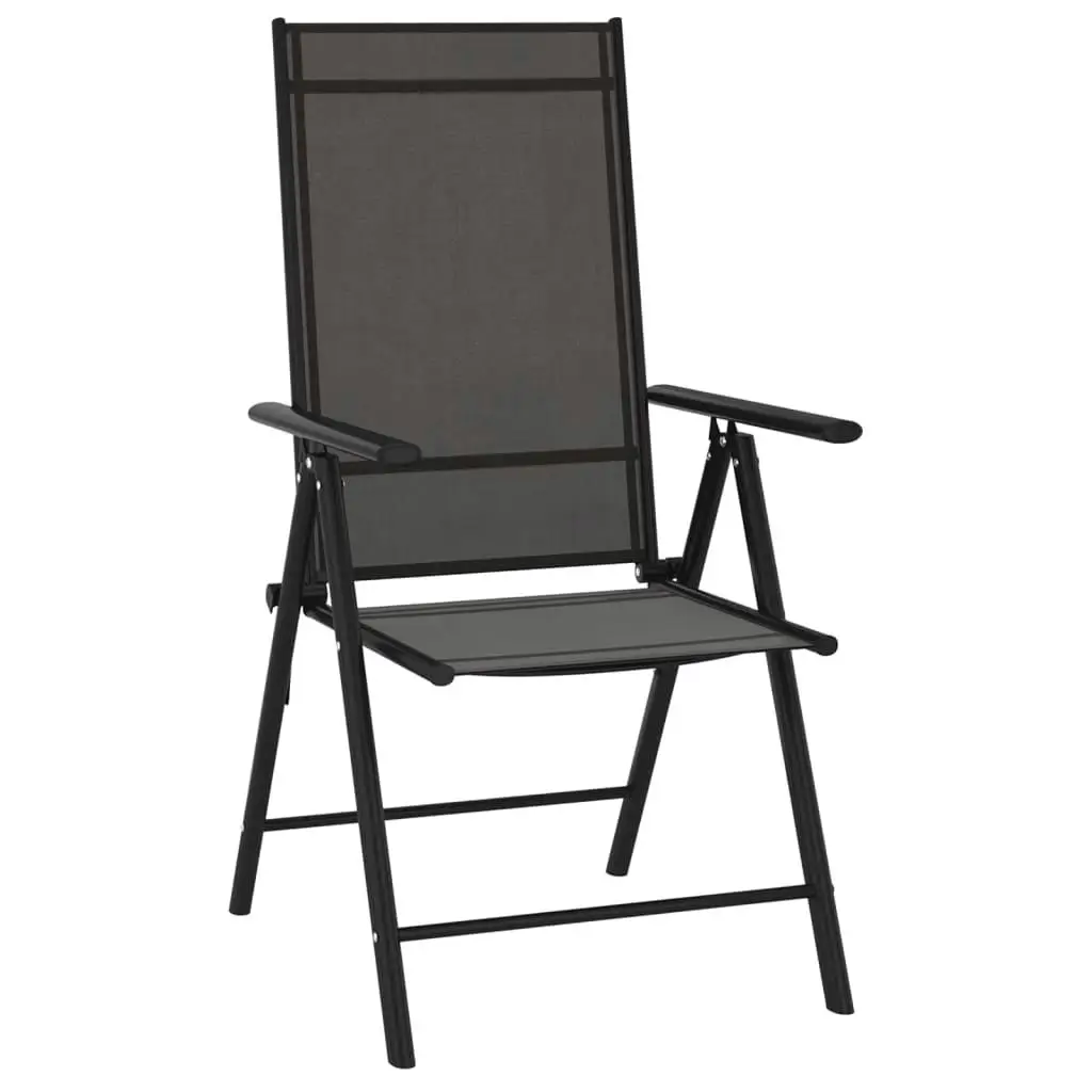 9-Piece Black & Anthracite Outdoor Patio Lounge Set for Comfort
