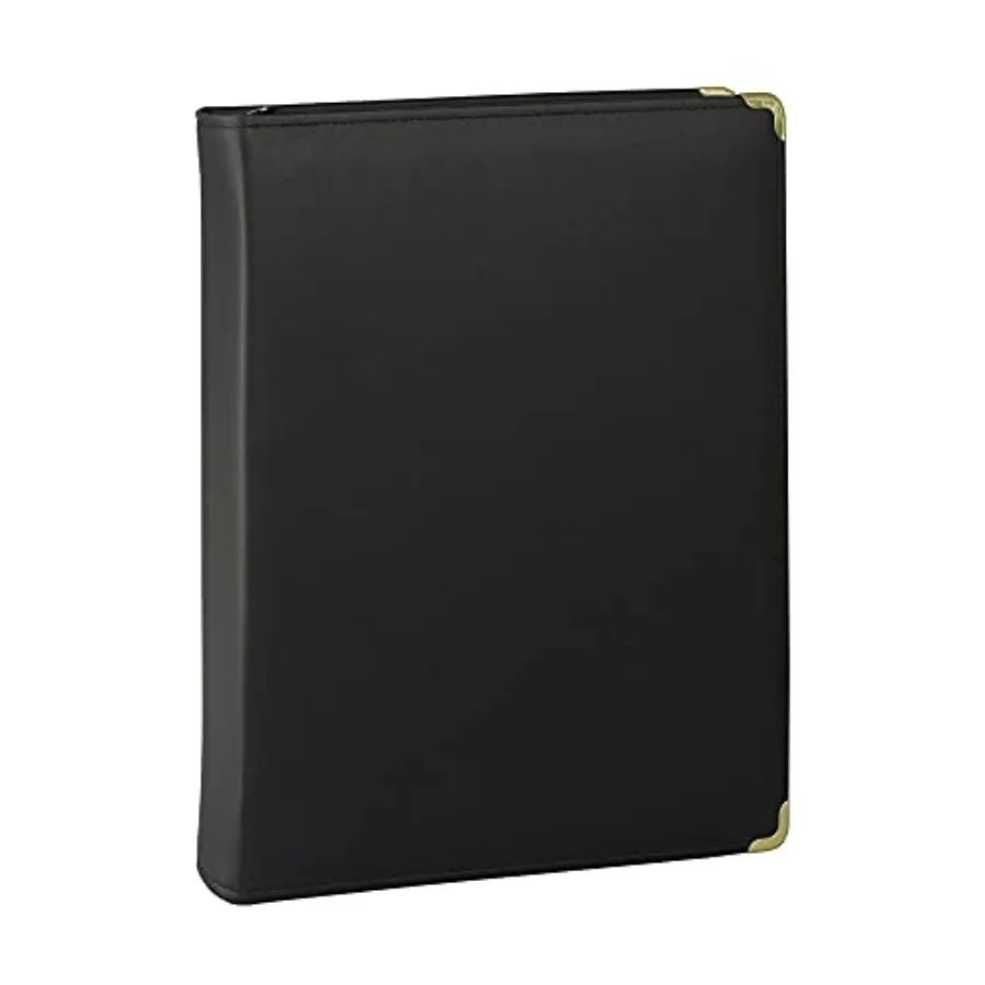 

Кожаный портфель-папка для презентаций Collection Leather Binder ed Executive Presentation Portfolio .5, вмещает 35 листов, с круглыми латунными элементами.