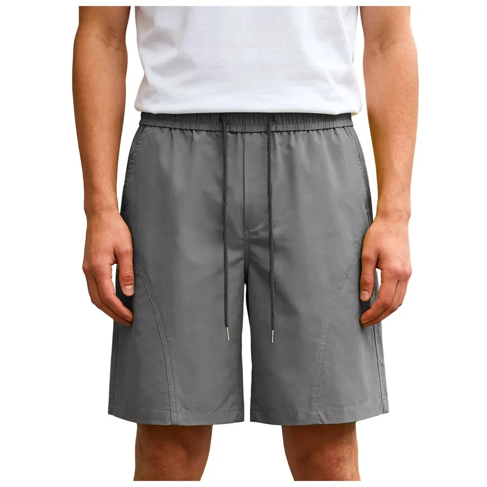 

Plus Size 5XL Men's Sports Casual Shorts Quick Drying Breathable Shorts Outdoor Running Short Pants Solid Color Beach Shorts