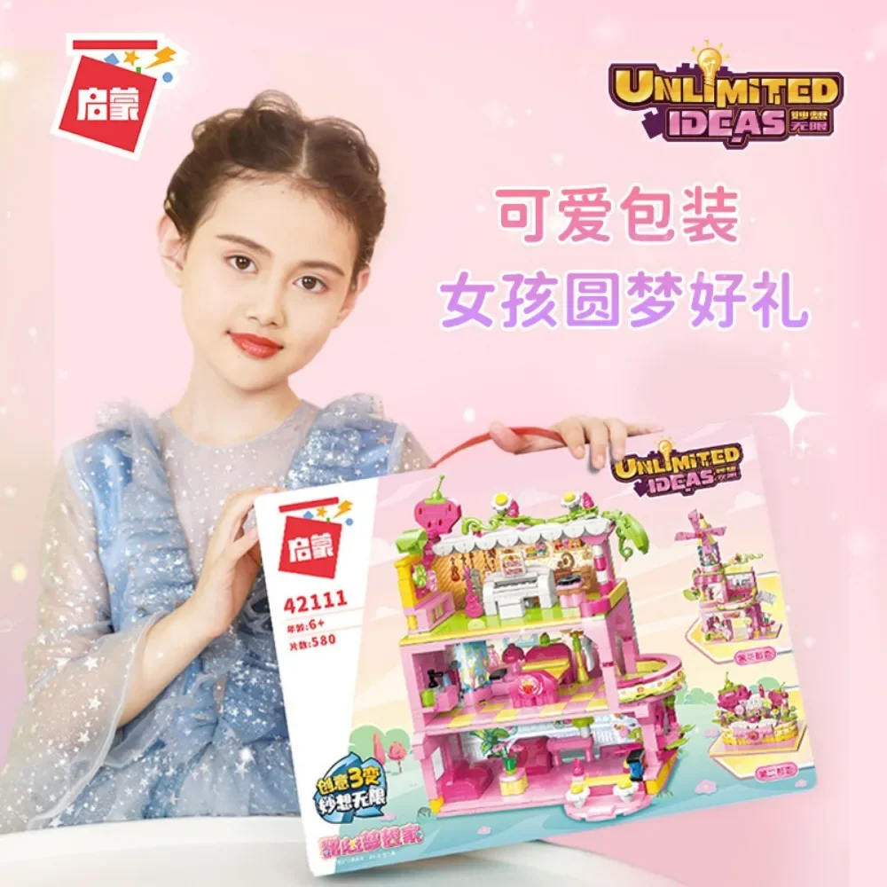 Keeppley Building Blocks 3 in1 Sweetheart Dreamer ปริศนาประกอบของเล่นเดสก์ท็อปเครื่องประดับตกแต่งเด็กคริสต์มาสของขวัญ