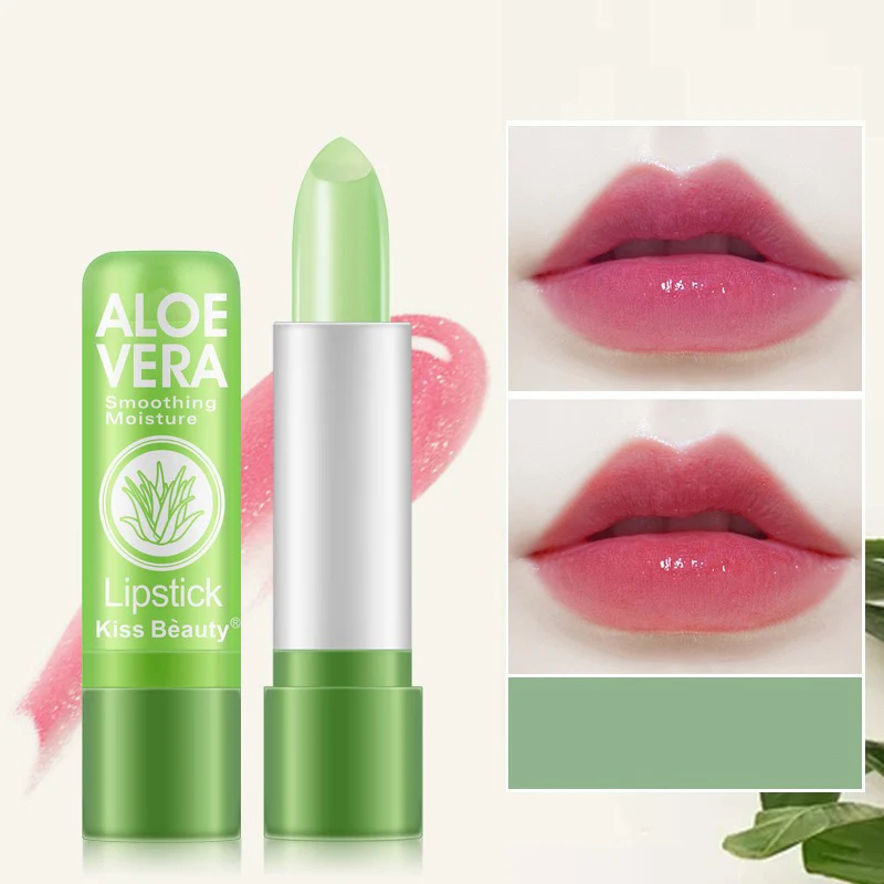 12PCS Moisturizing Aloe Color Changing Lipstick Long Term Moisturizing and Moisturizing Lipstick Lip Color Lip Care