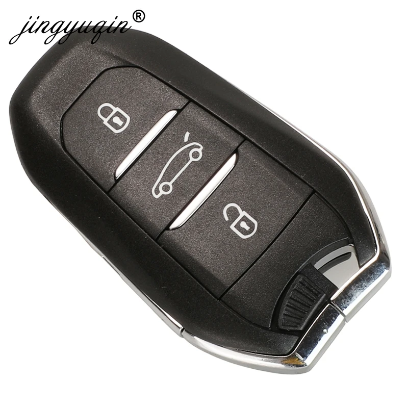 Jingyuqin dla Citroen DS4 DS5 433MHz PCF7953 ID46 Hitag2 Chip inteligentny Keyless Go VA2 HU83 oryginalne części zdalny klucz 3BTN oryginalna fabryka