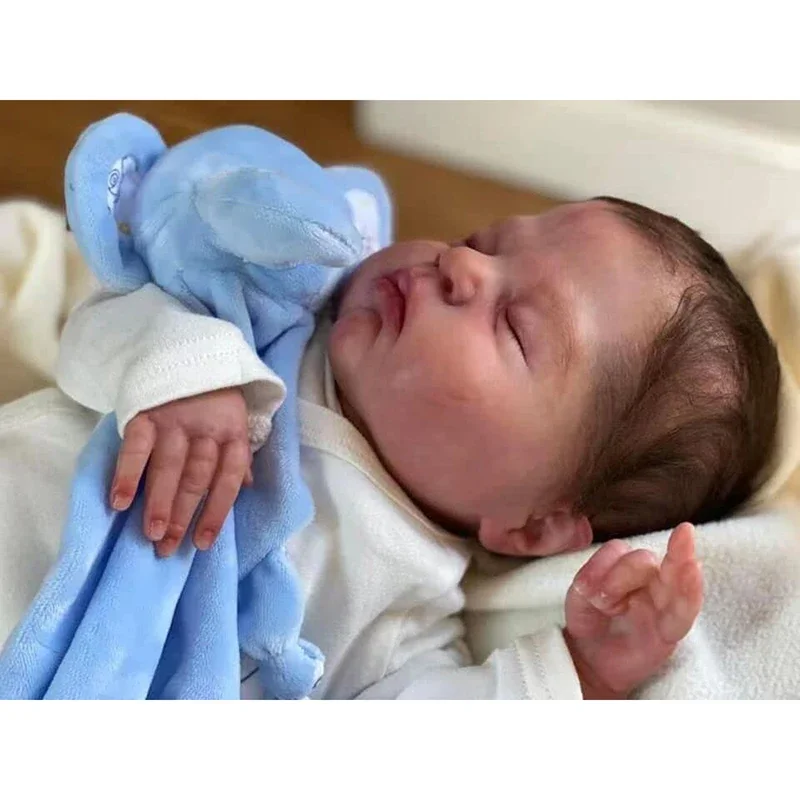 

Lifelike Reborn Baby Dolls Remi-Ashton Boy 48CM Siliocne Newborn Baby Doll That Look Real Life Size Dolls for Children Gifts