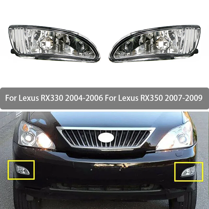 For Lexus RX330 2004 2005 2006 RX350 2007 2008 2009 Front Car Fog Light with Bulbs Daytime Running Lamp