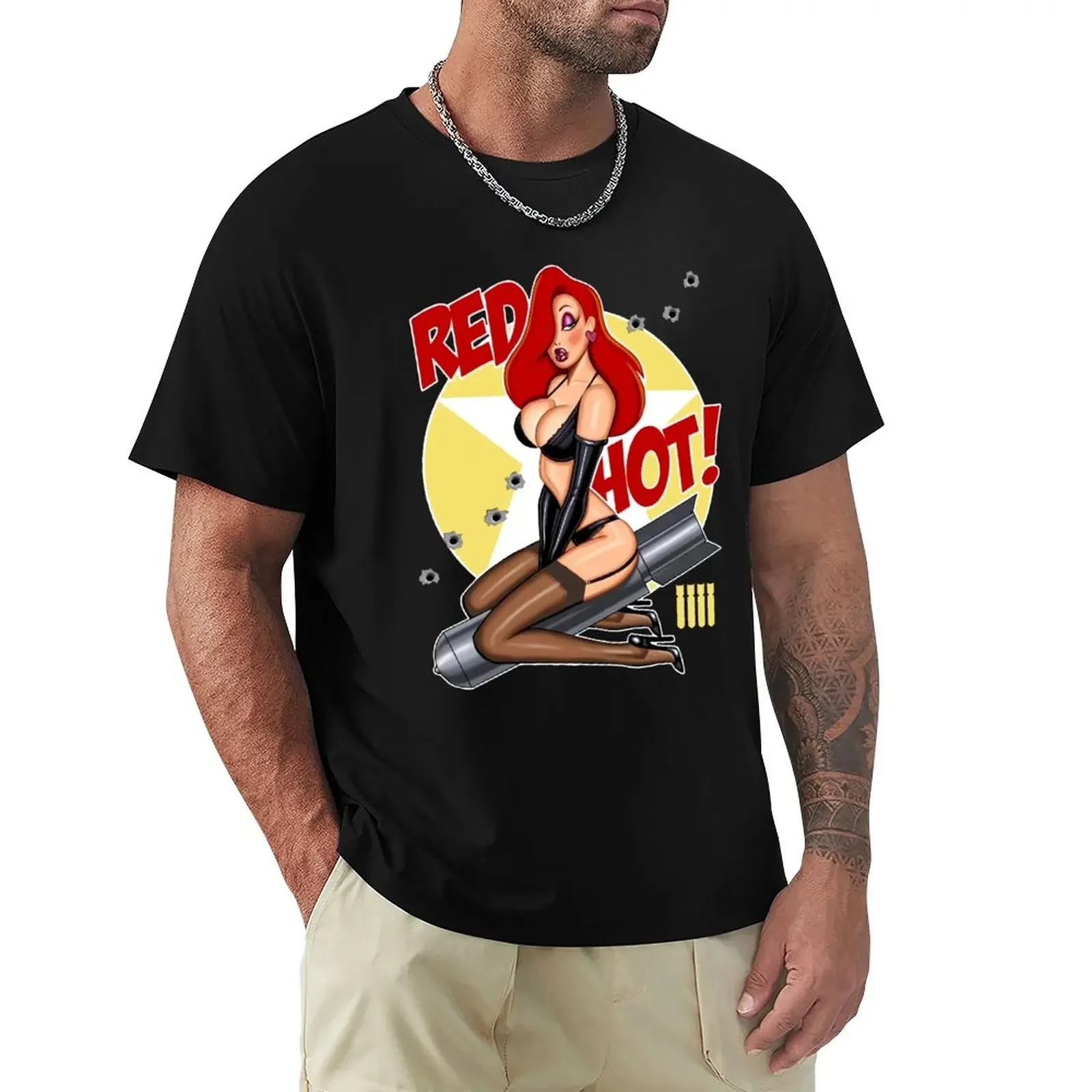 Red Hot Nose Art Jessica Rabbit 17 T Best Women 90s Retro Unique Best Hot Idea T-Shirt cute tops mens graphic t-shirts hip hop