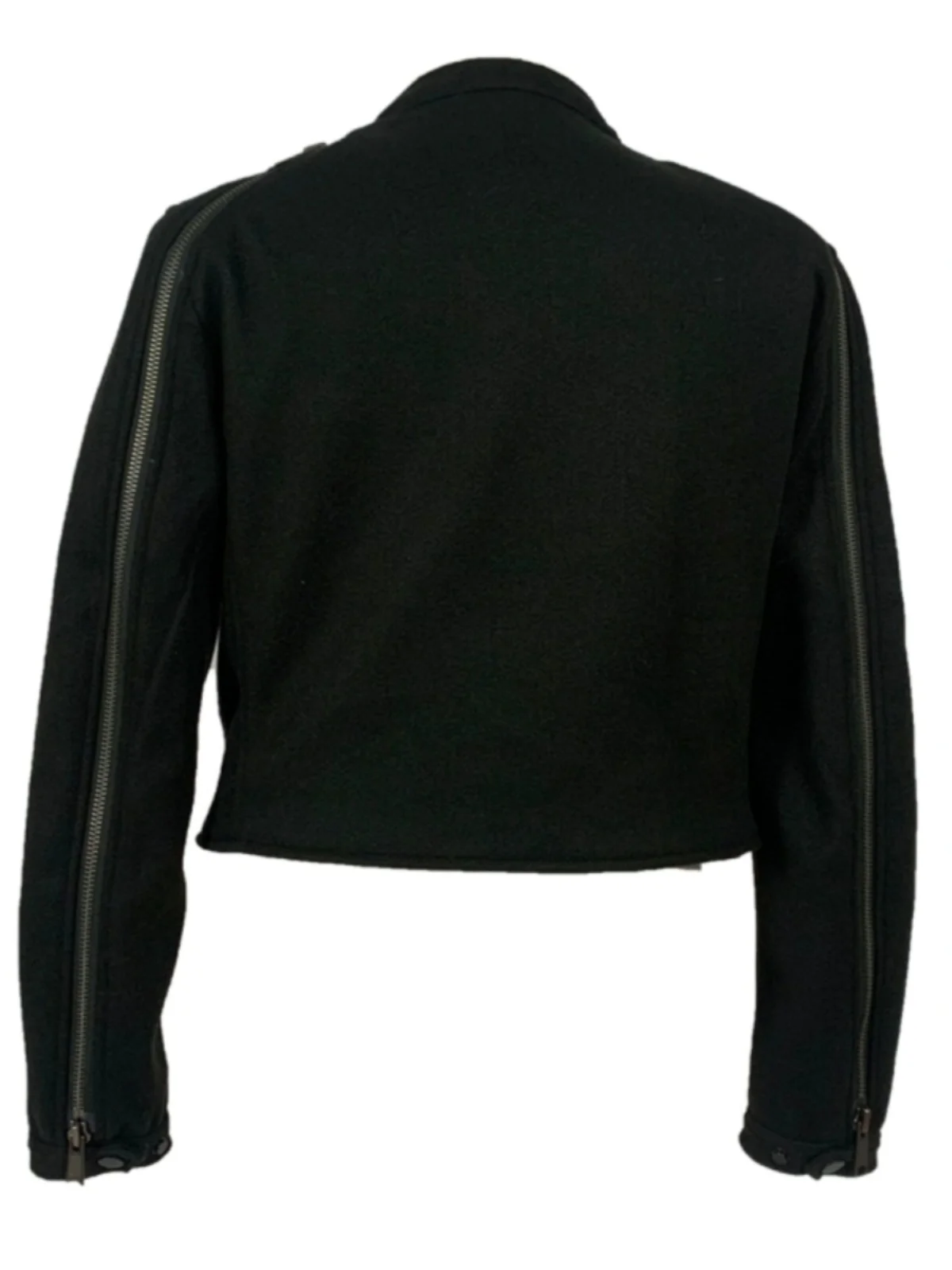 

Slim Fit Wool Leather Patchwork Long Sve Jaet without MeAquaDeVida Zipper Collar Motorcycle Coat Youth Modern Sle