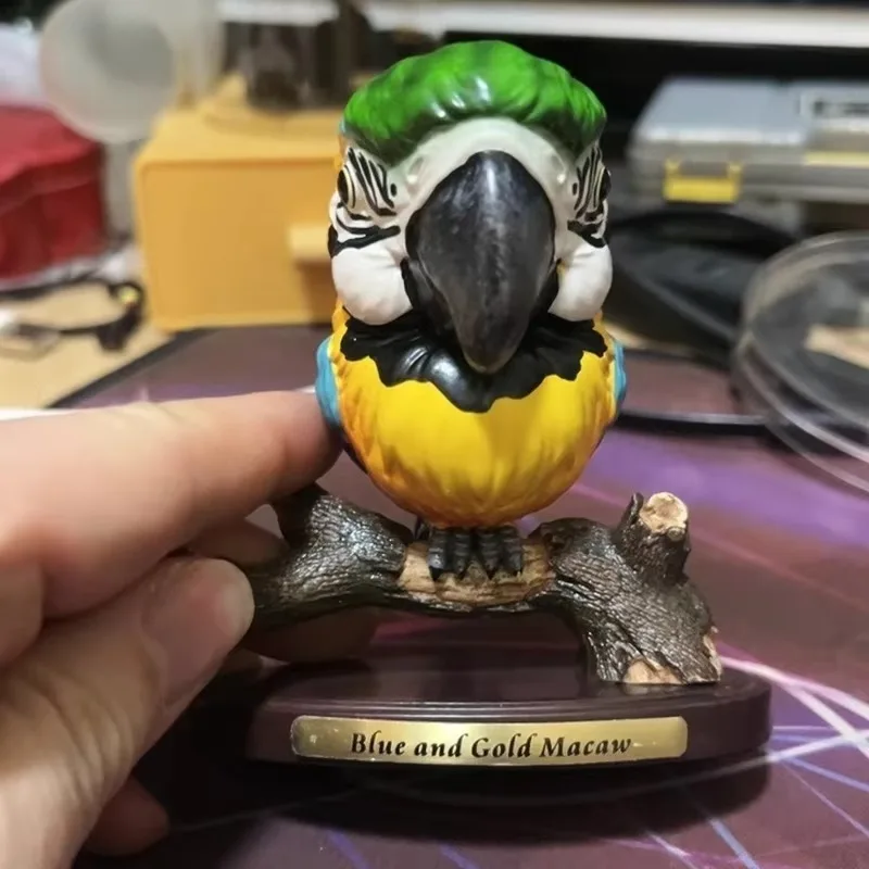 Caliente Original loro simulación Animal Mini Qversion figura de acción modelo juguete regalo ornamento arte Toyartoon personaje colección juguete