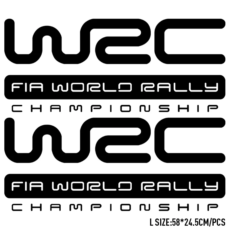 2Pcs WRC FIA WOELO RALLY Racing Car Stickers Auto Vinyl Film Decals For Auto Bumper Windows Motorcycle Laptop Car Accessories