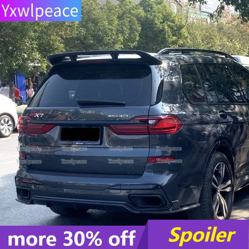 

For BMW X7 G07 Roof Spoiler 2019 2020 2021 High Quality ABS Gloss Black/Carbon Fiber Look Rear Trunk Wing Body Kit Accessories