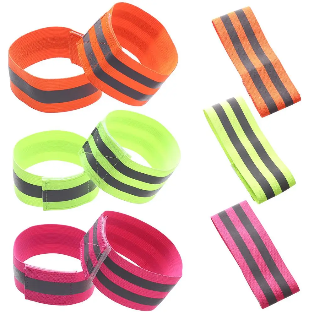 

Outdoor Running Bicycle Bind Strap Reflector Wristband Bike Safety Alert Sport Tape Cycling Reflective Strips Warning Armband