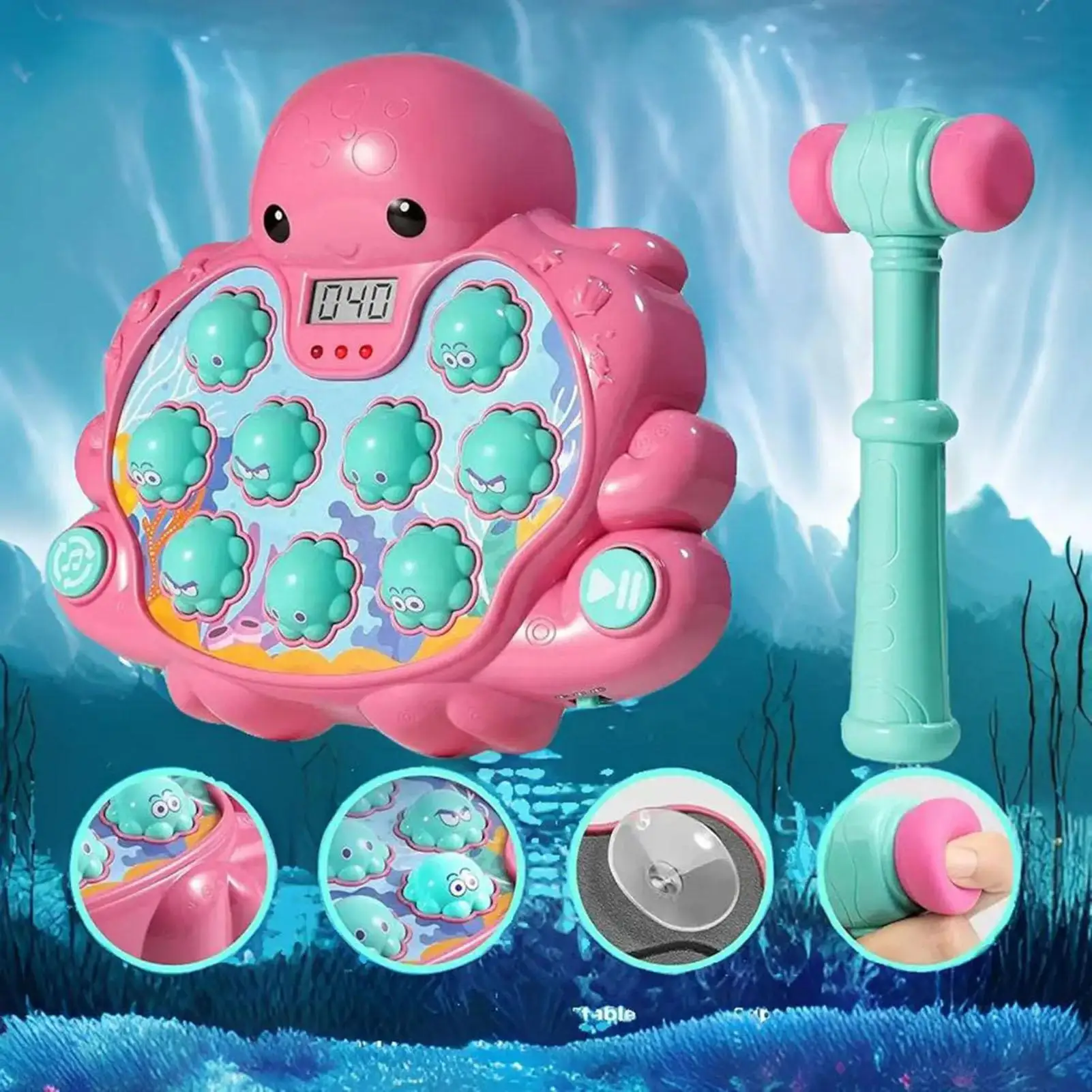 لعبة اجتز الخلد لعبة القصف التفاعلية التنسيق بين اليد والعين لعبة اللعب على شكل الأخطبوط ألعاب أطفال للأولاد والسفر والمدرسة والمنزل