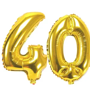 32 인치 번호 그림 호일 풍선 10 20 30 40 50 60 70 80 90 년 성인 늙은 생일 파티 기념일 장식 공기 풍선 10 최고의 판매 생일 축하 30- №4