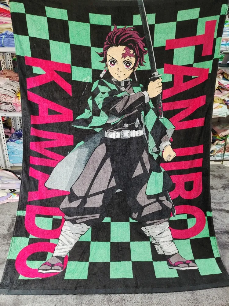 

Anime Demon Slayer Cosplay Water Absorption Kerchief Washrag Pure Cotton Send Friend Soft Shower Hand Towel Birthday Xmas Gift