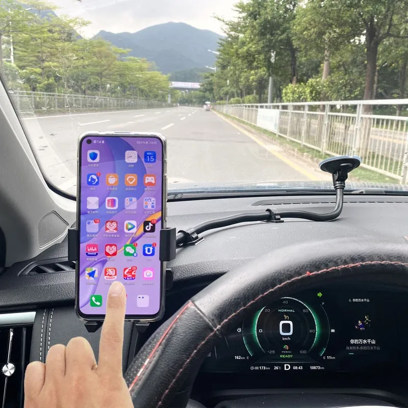 2022 جديد متعدد الوظائف منحني طويل وقصير قضيب الزجاج الأمامي شفط كأس نوع سيارة الملاحة قوس #3