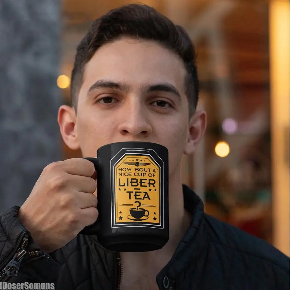 كوب شاي ليبر 11 أونصة 325 مل كوب قهوة من السيراميك للمكتب كوب شاي منزلي