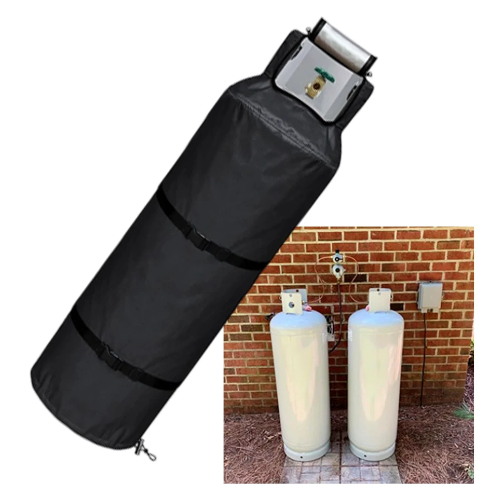 

Heavy duty polyester propane tank cover with frostproof waterproof and dustproof features includes easy top access