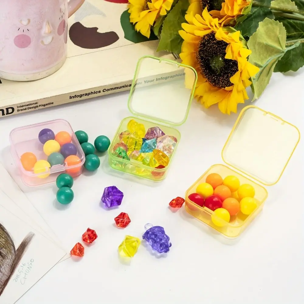 

Прозрачная коробка для хранения ювелирных изделий, сделай сам, горный хрусталь, мозаика, контейнер для хранения, аксессуары для волос, дизайн ногтей