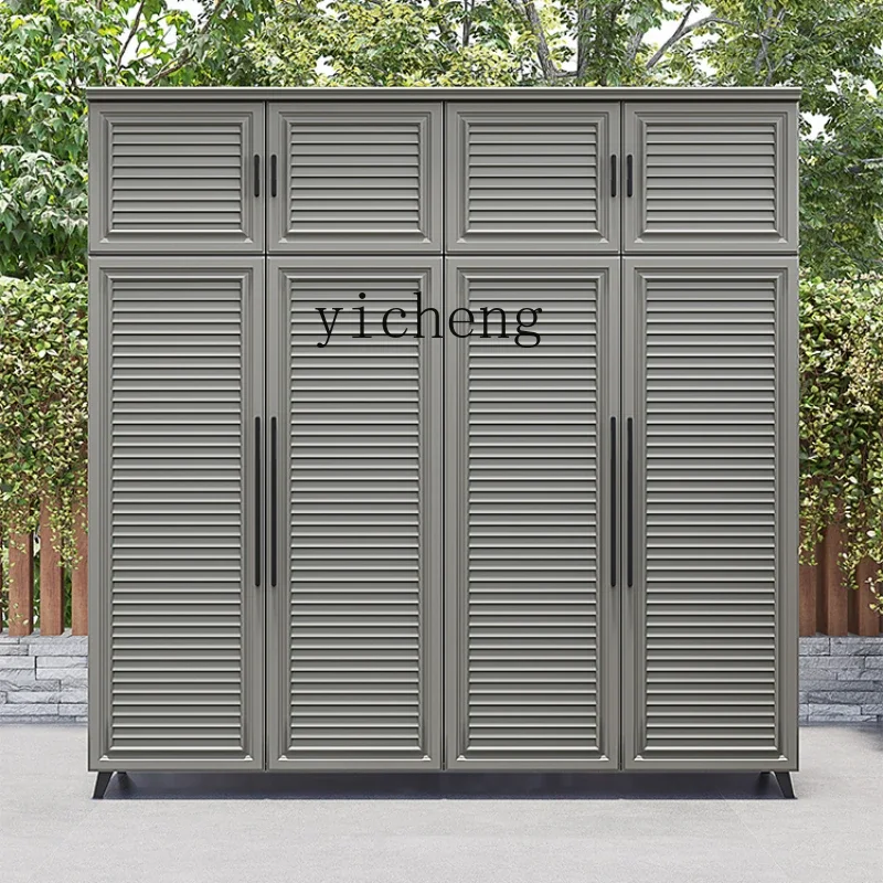 

XL outdoor balcony aluminum alloy villa waterproof sunscreen wardrobe sundries storage locker