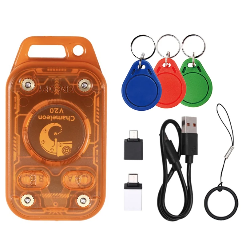 A72T camaleón Ultra V2.0 125Khz 13,56 Mhz RFID emisor de lector de Chip inteligente + llavero 3XCUID duplicador decodificador de tarjeta NFC