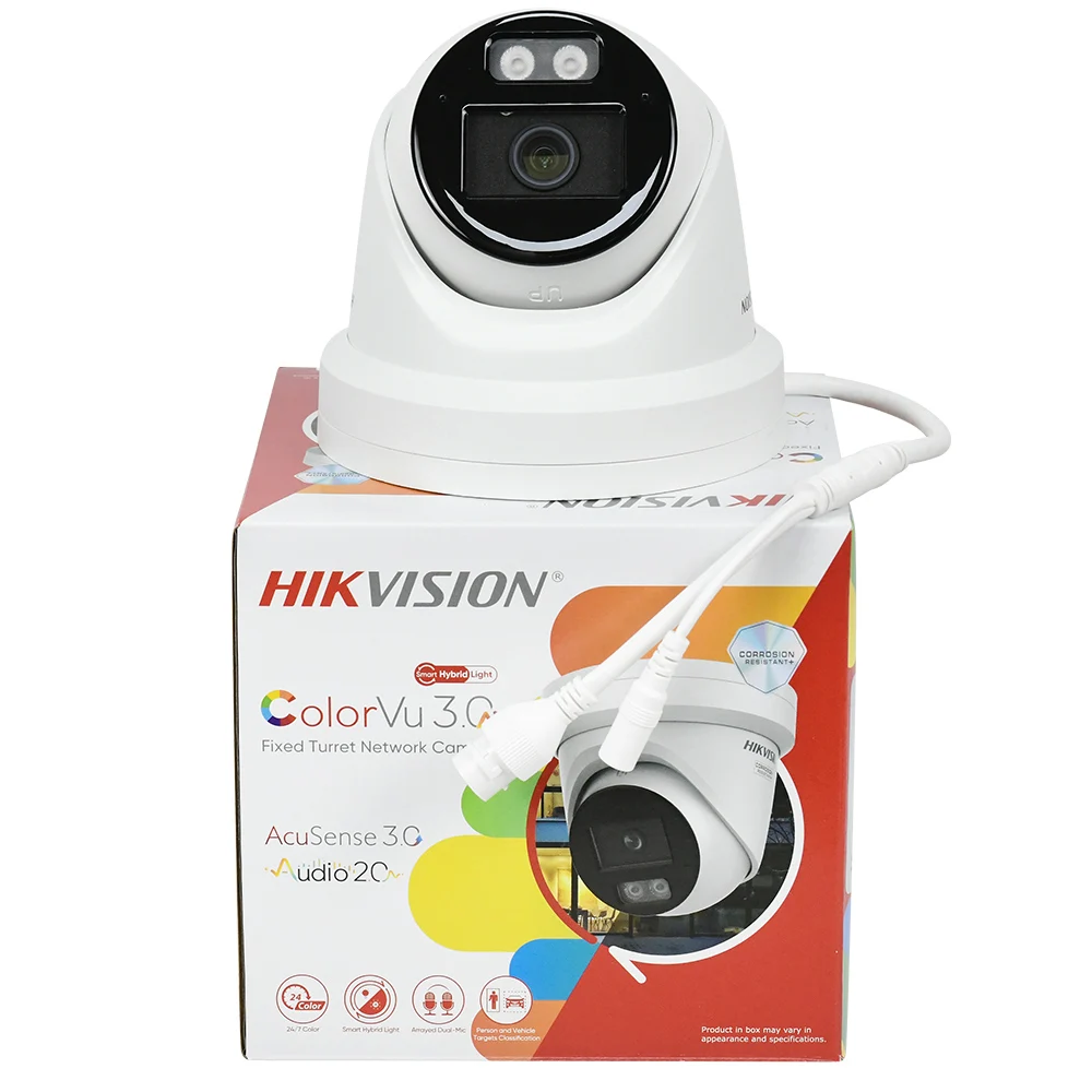 Hikvision DS-2CD2387G3-LIS2UY/SL 8MP ColorVu 3.0 AcuSense 3.0 IP Camera Smart Hybrid Light PoE Human Vechile Motion Detection