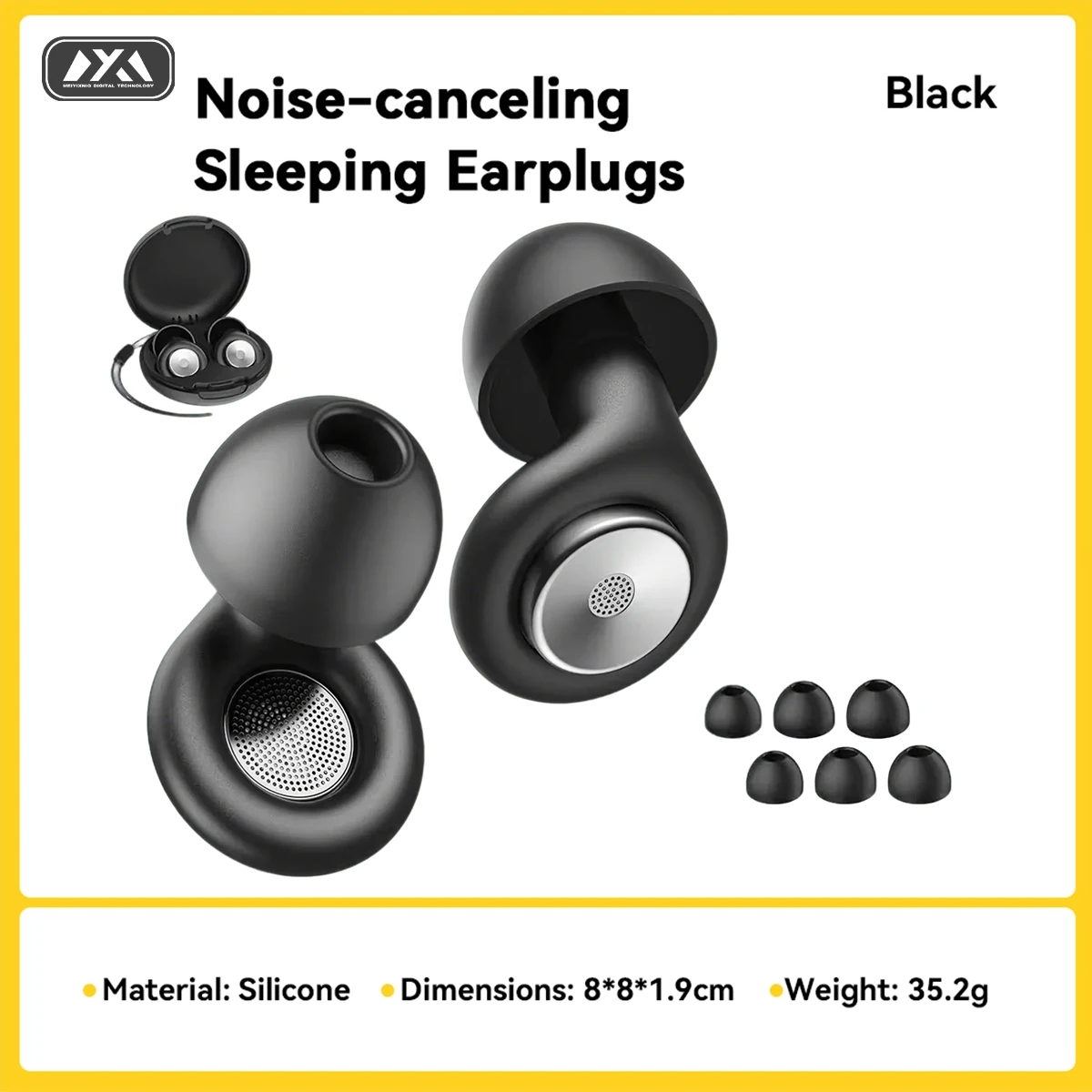 Noise Cancelling Silicone Ear Plugs Soft Reusable Sleep Earplugs for Sleeping Work Study Travel Noise Reduction Ear Protection