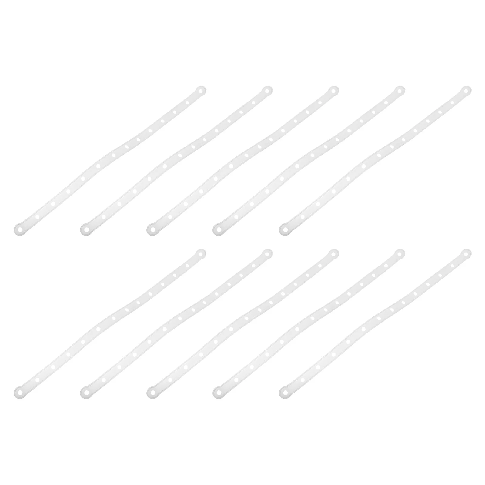 

20 Pcs White Clothes Rack Hanger Connection Strip Non-slip Station Hanging Strips Coat Hangers