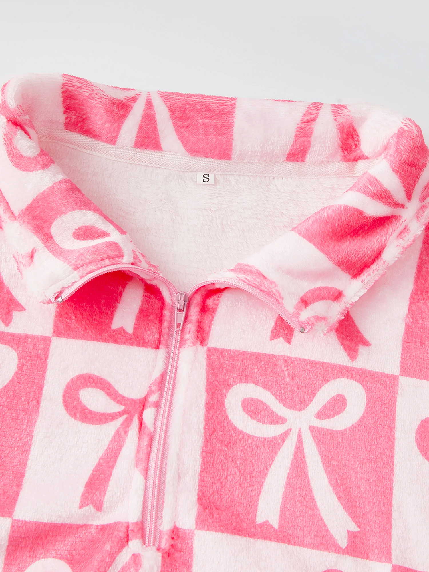 سويت شيرت نسائي من الصوف بياقة فضفاضة كاجوال أنيق بفيونكة وسحاب وأكمام طويلة بلوفر علوي للخريف والشتاء