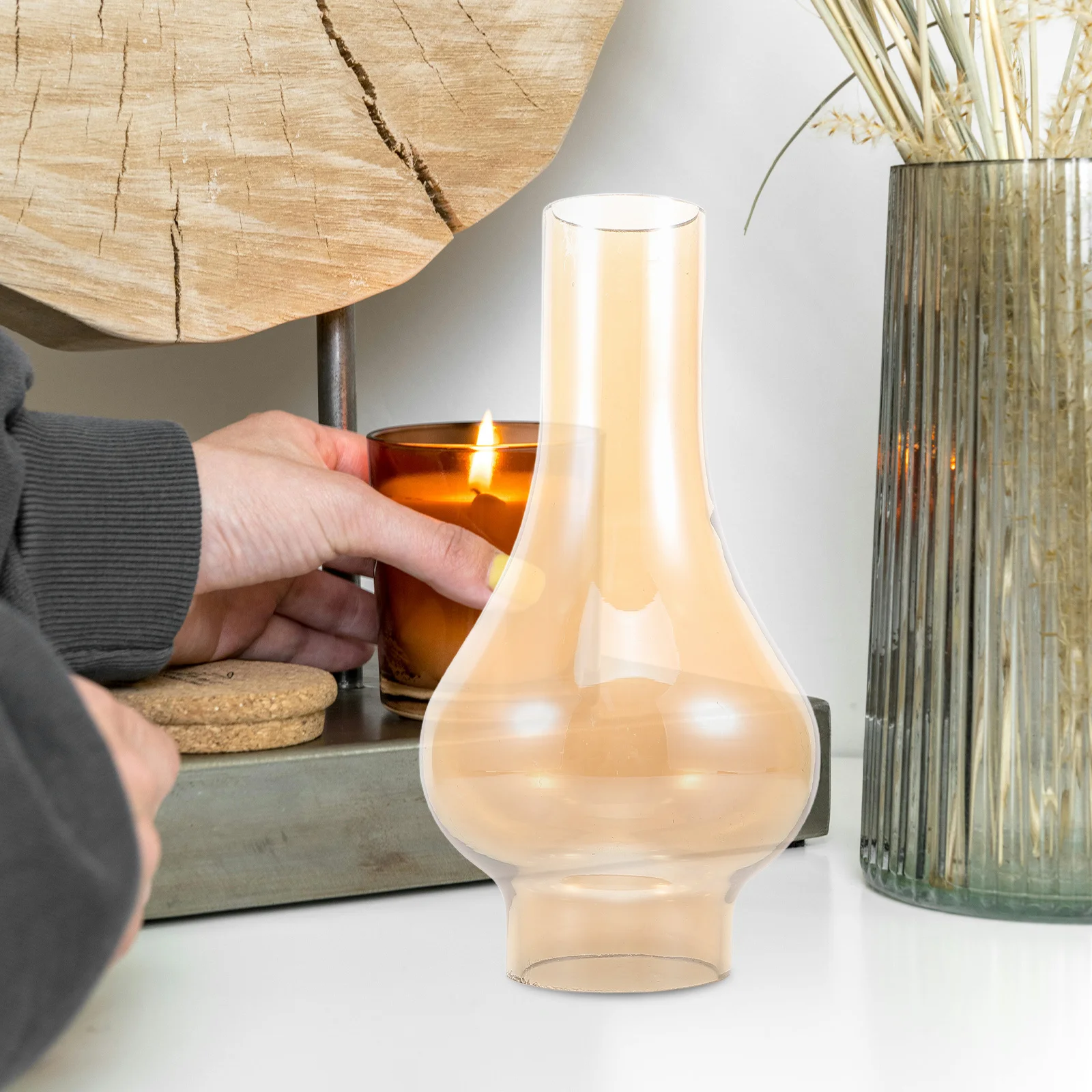 

Винтажный стеклянный абажур в стиле ретро для дома, гостиной, спальни, столовой, декоративная стеклянная крышка лампы, абажур